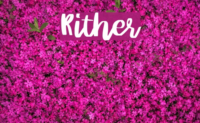 Rither Font examples