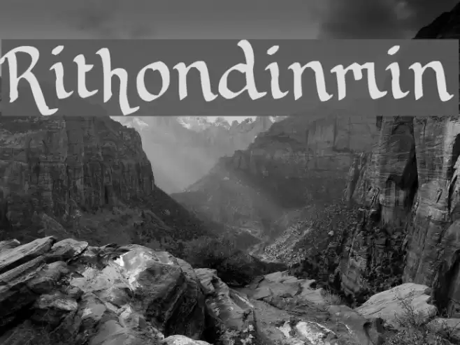 Rithondinmin Font examples
