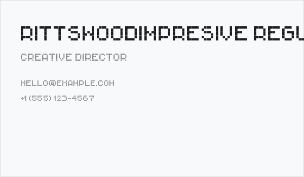 RittswoodImpresive Regular Business Card