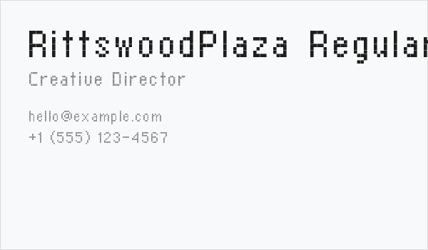 RittswoodPlaza Regular Business Card