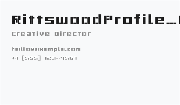 RittswoodProfile_6 Bold Business Card