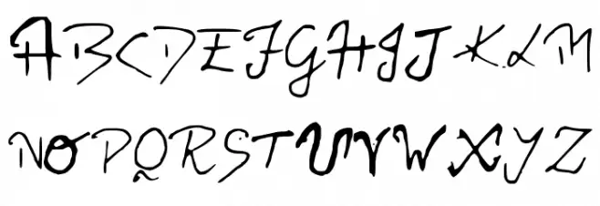 RitviksHandwriting Шрифта ВЕРХНИЙ