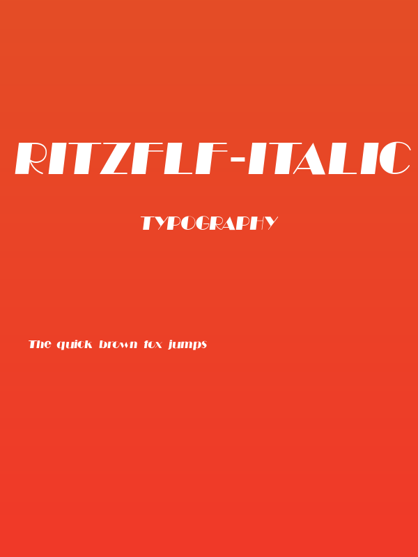 RitzFLF-Italic Poster