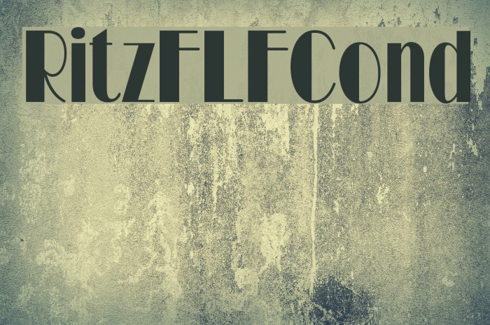 RitzFLFCond Font examples