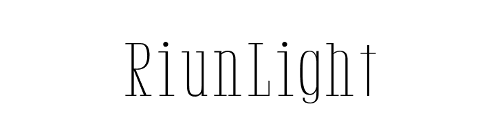 Riun Light  नि: शुल्क फ़ॉन्ट्स डाउनलोड