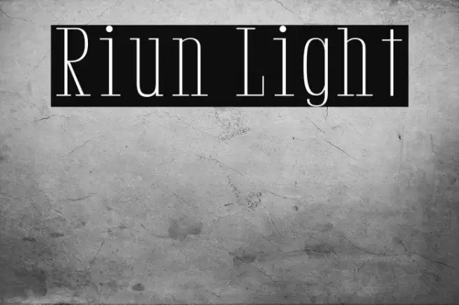 Riun Light フォント examples