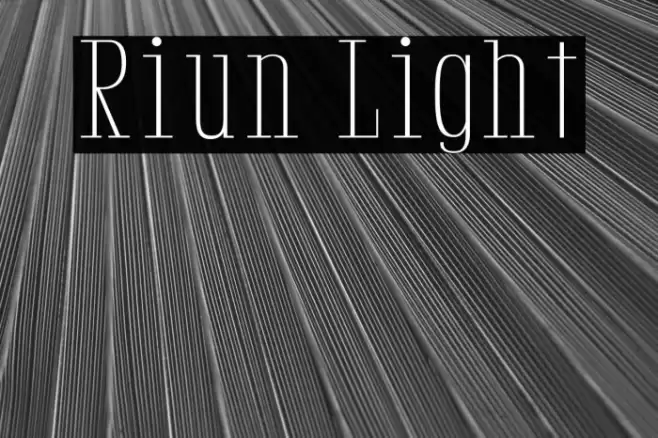 Riun Light フォント examples