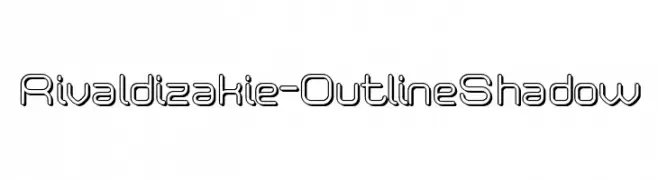 Rivaldizakie-OutlineShadow  les polices de caractères gratuit tlcharger