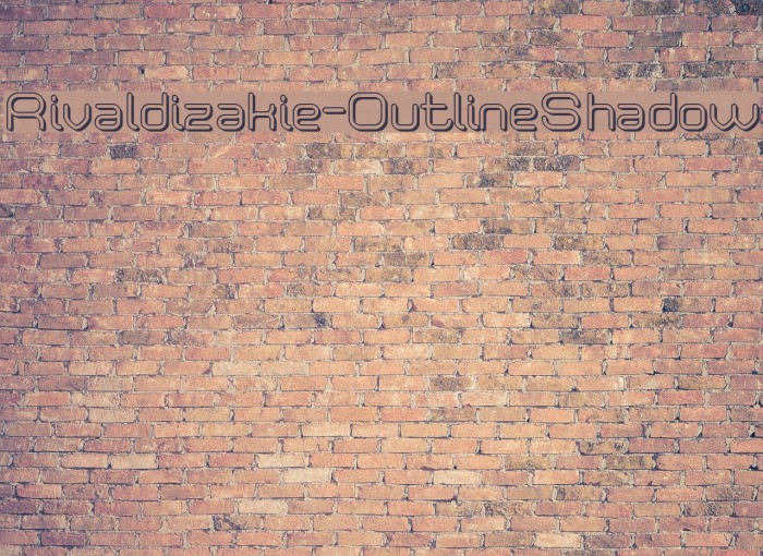 Rivaldizakie-OutlineShadow Font examples