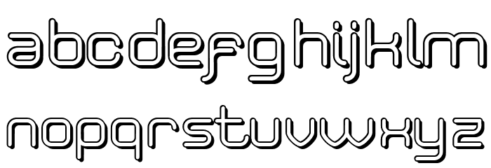 Rivaldizakie-OutlineShadow Font LOWERCASE