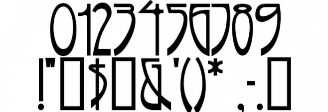 Rivanna Font Alte caractere