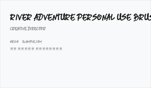 River Adventure Personal Use Brush Business Card