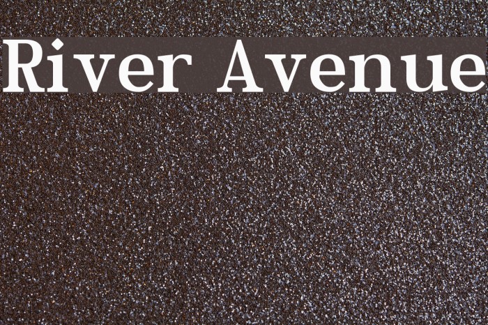 River Avenue Font examples