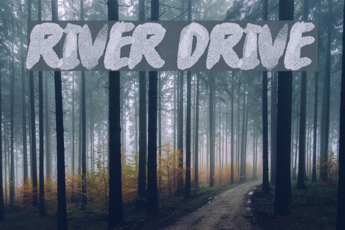 Drive font. Gober Drive font.