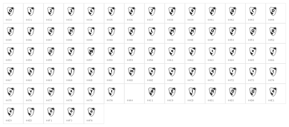 River Plate Regular Character Map