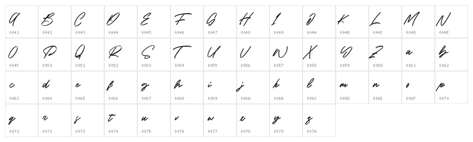 River Rocks Free Regular Character Map