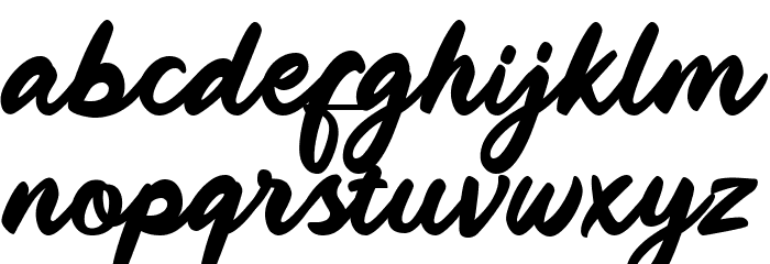 River Script Font LOWERCASE