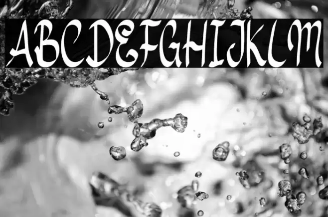 River Water Font examples