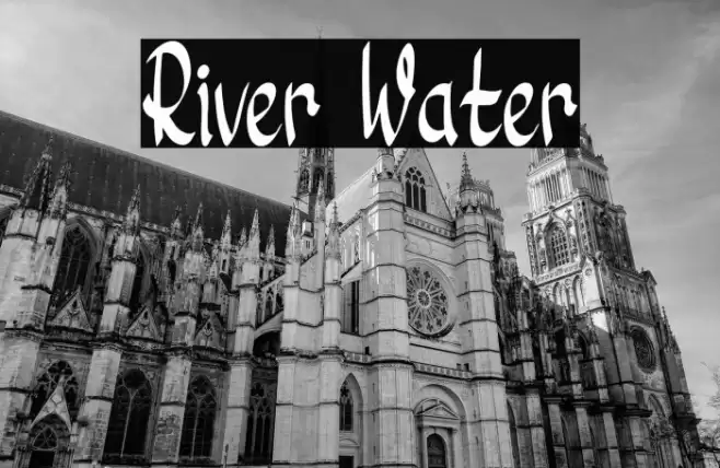 River Water Font examples