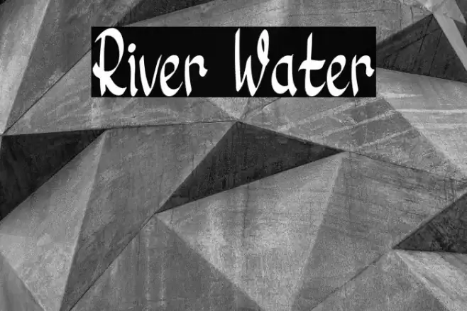 River Water Font examples