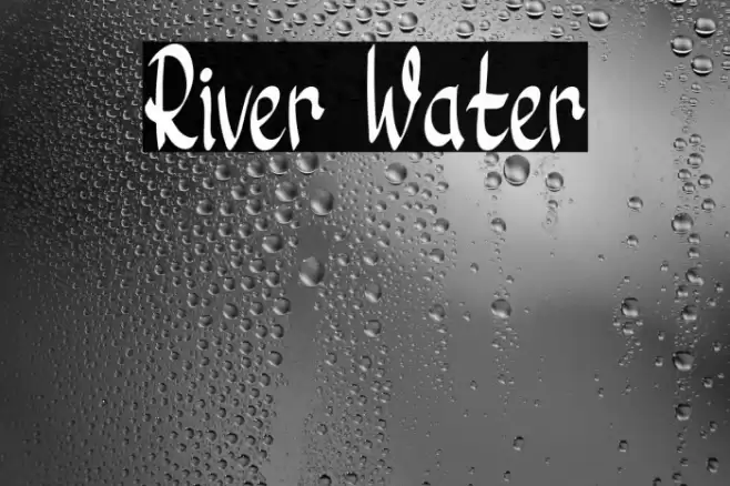River Water Font examples