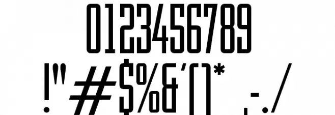 RiverOpti Font Alte caractere