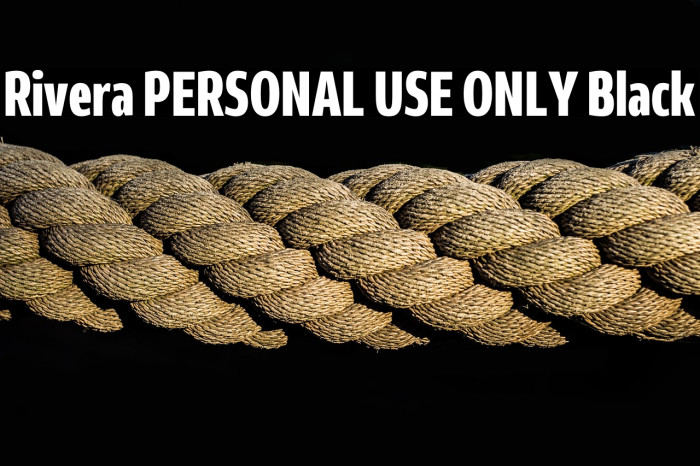 Rivera PERSONAL USE ONLY Black Example 3