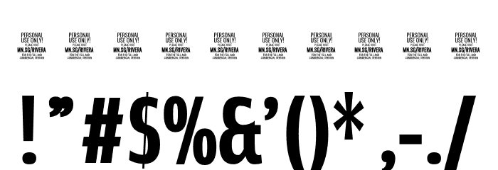 Rivera PERSONAL USE ONLY Bold Font OTHER CHARS