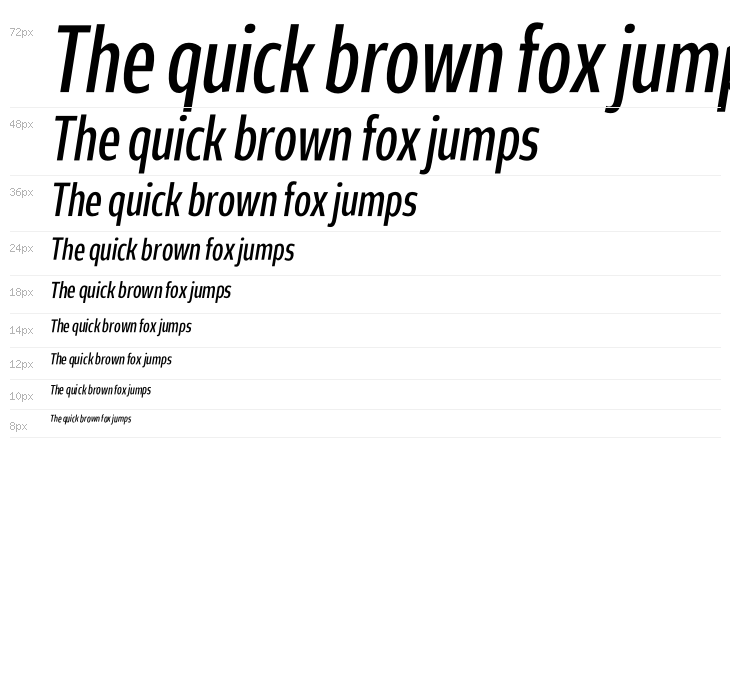 Rivera PERSONAL USE ONLY Regular Italic Waterfall