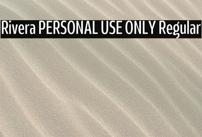 Rivera PERSONAL USE ONLY Regular Example 1