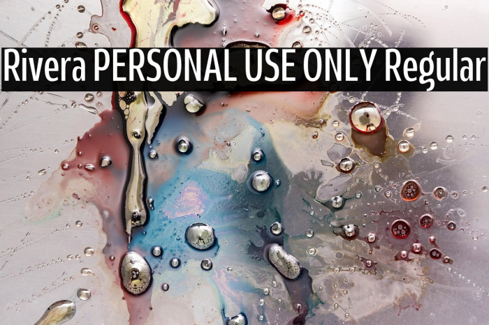 Rivera PERSONAL USE ONLY Regular Example 2