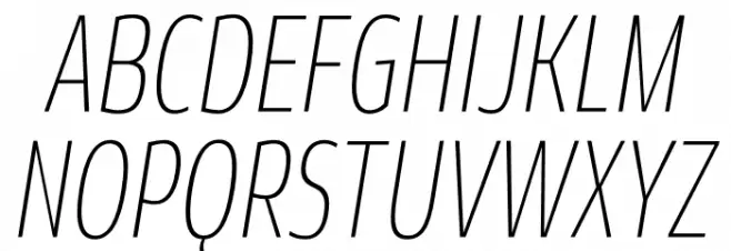 Rivera PERSONAL USE ONLY Thin Italic Polices MAJUSCULES