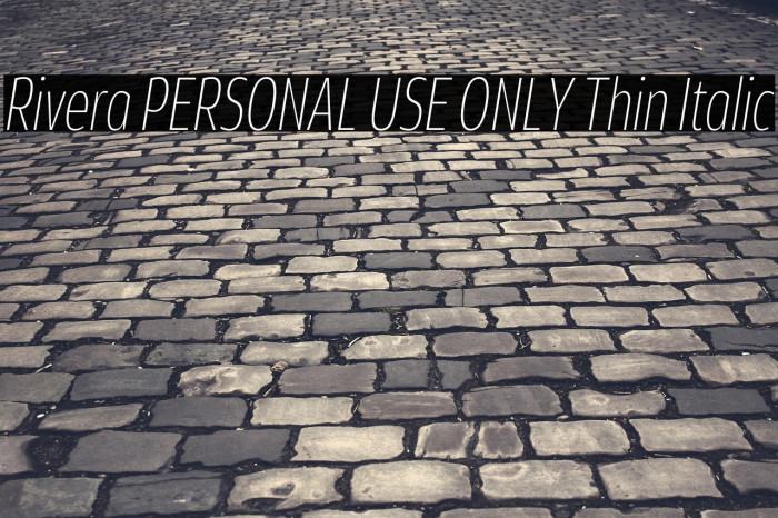 Rivera PERSONAL USE ONLY Thin Italic Example 2