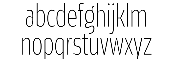 Rivera PERSONAL USE ONLY Thin Font LOWERCASE