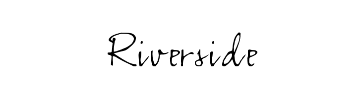 Riverside  フリーフォントのダウンロード