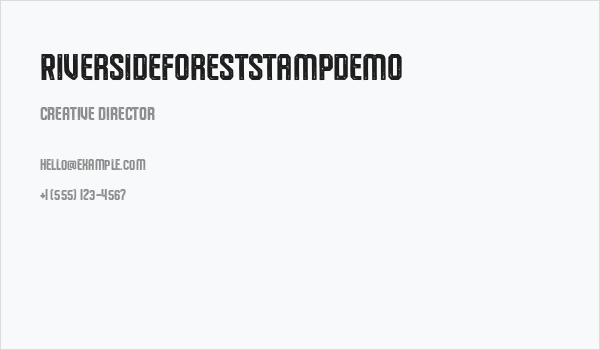RiversideForestStampDemo Business Card