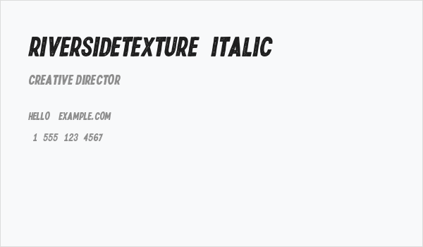 RiversideTexture-Italic Business Card