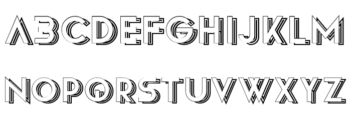 Riviera Hollow Regular Font LOWERCASE