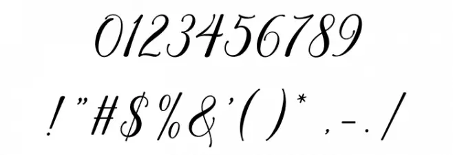 RixilineScript Font OTHER CHARS