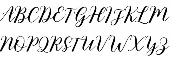 RixilineScript फ़ॉन्ट अपरकेस
