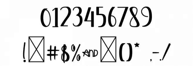 Riyan James Font OTHER CHARS