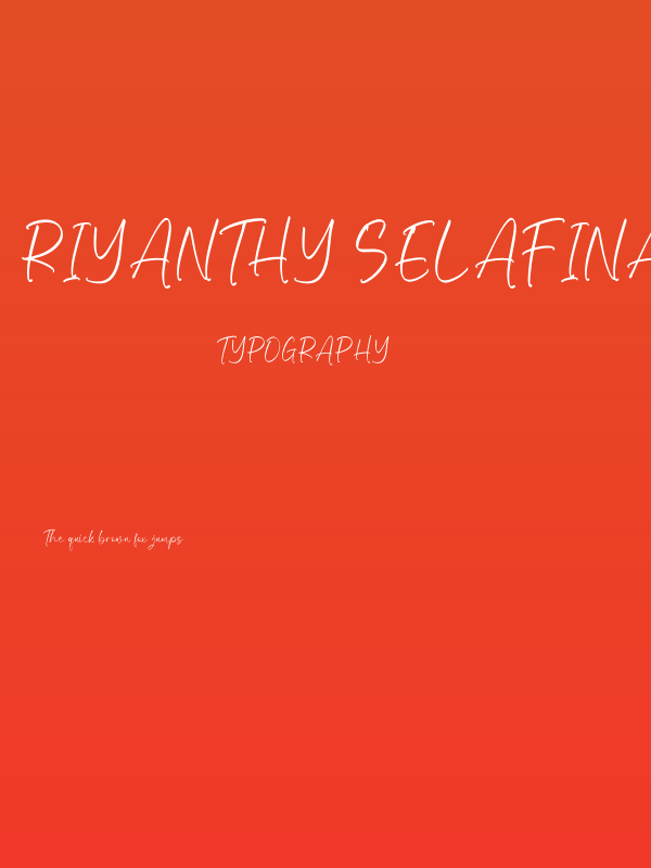 Riyanthy Selafina Poster