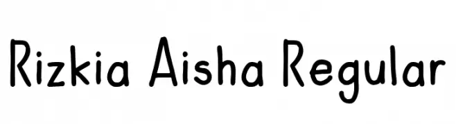 Rizkia Aisha Regular  Free Fonts Download