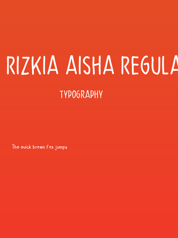 Rizkia Aisha Regular Poster
