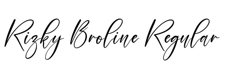 Rizky Broline Regular  フリーフォントのダウンロード