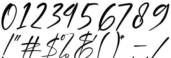 Rizky Broline Regular Font OTHER CHARS