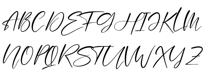 Rizky Broline Regular Font UPPERCASE