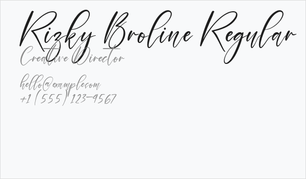 Rizky Broline Regular Business Card