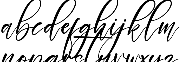 Rizky Broline Regular Font LOWERCASE