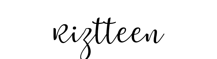 Riztteen  Скачать бесплатные шрифты